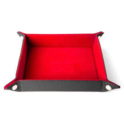 Velvet Folding Dice Tray with Leather Backing (7 Colors)