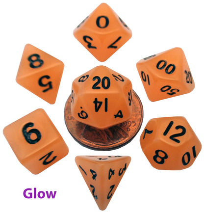 10mm Mini Dice Acrylic Polyhedral Set (24 Options)
