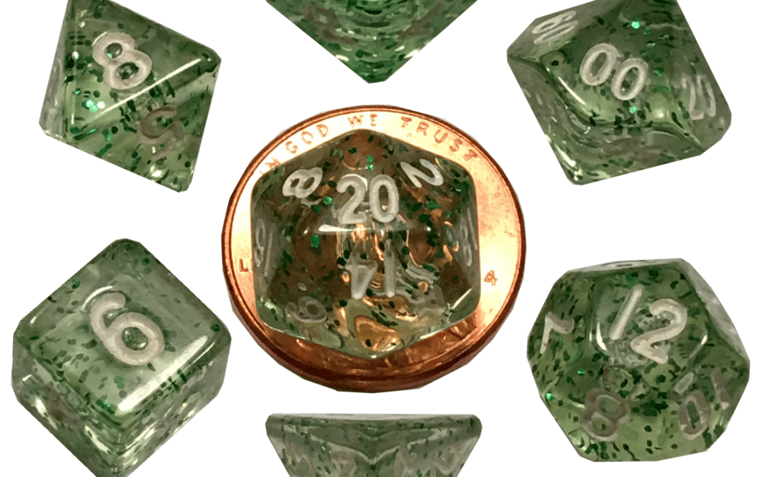 10mm Mini Dice Acrylic Polyhedral Set (24 Options)
