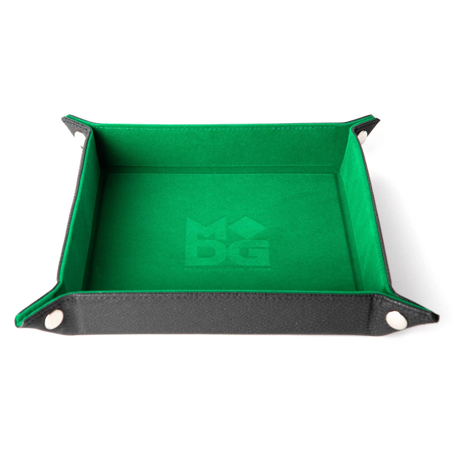 Velvet Folding Dice Tray with Leather Backing (7 Colors)