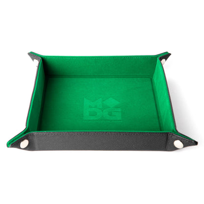 Velvet Folding Dice Tray with Leather Backing (7 Colors)