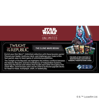 Star Wars Unlimited Twilight of the Republic Boxes